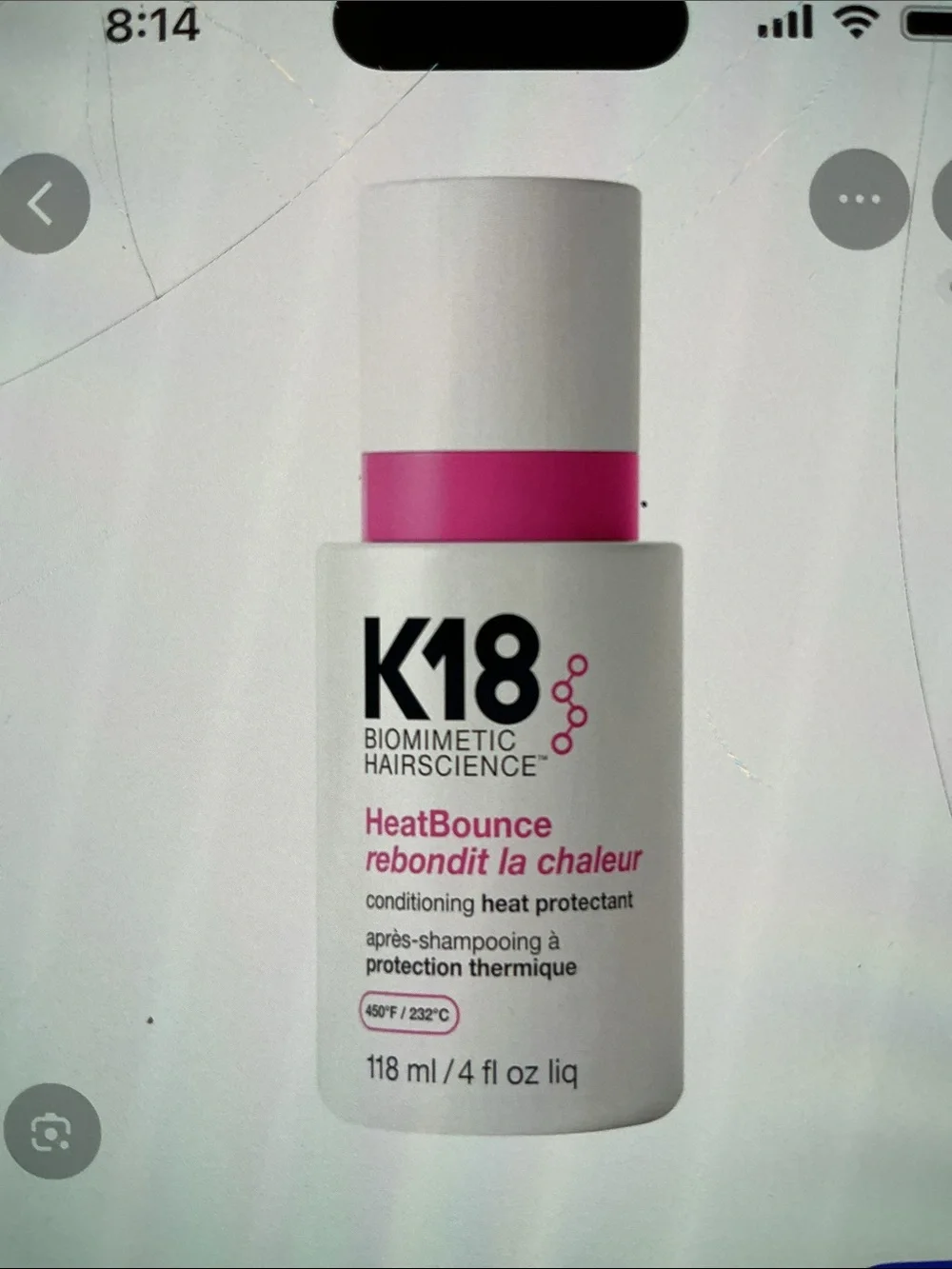 HeatBounce Conditioning Heat Protectant — White with Pink Accents